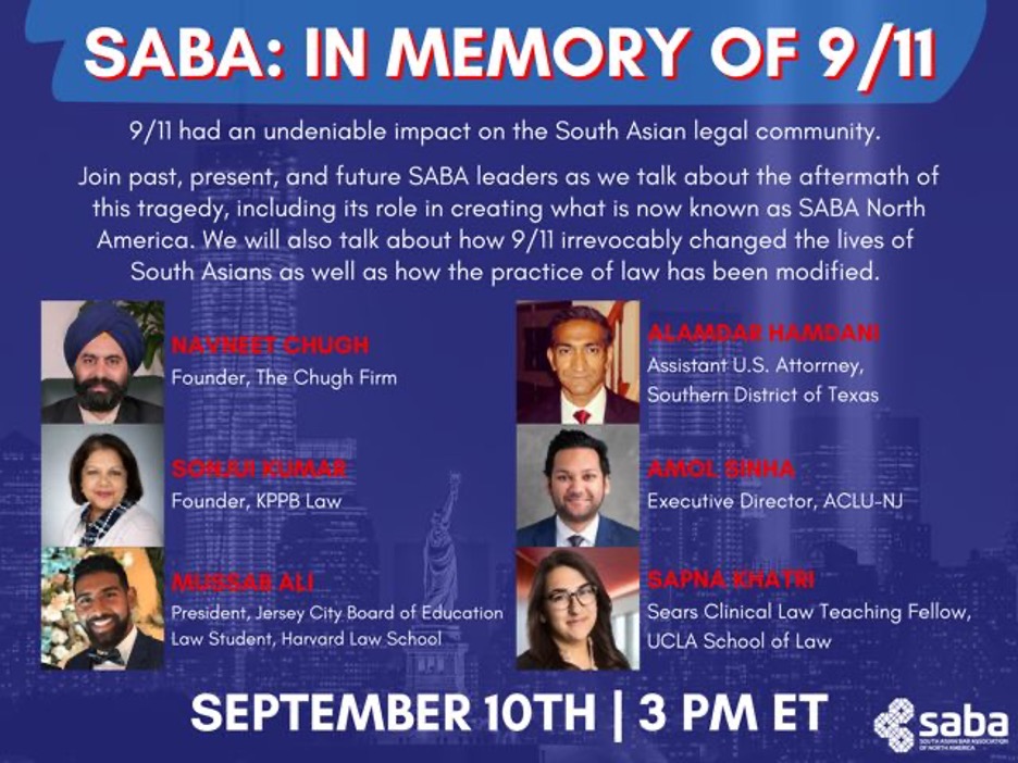 SABA: In Memory of 9/11 - Friday, September 10, 2021, 3:00 PM