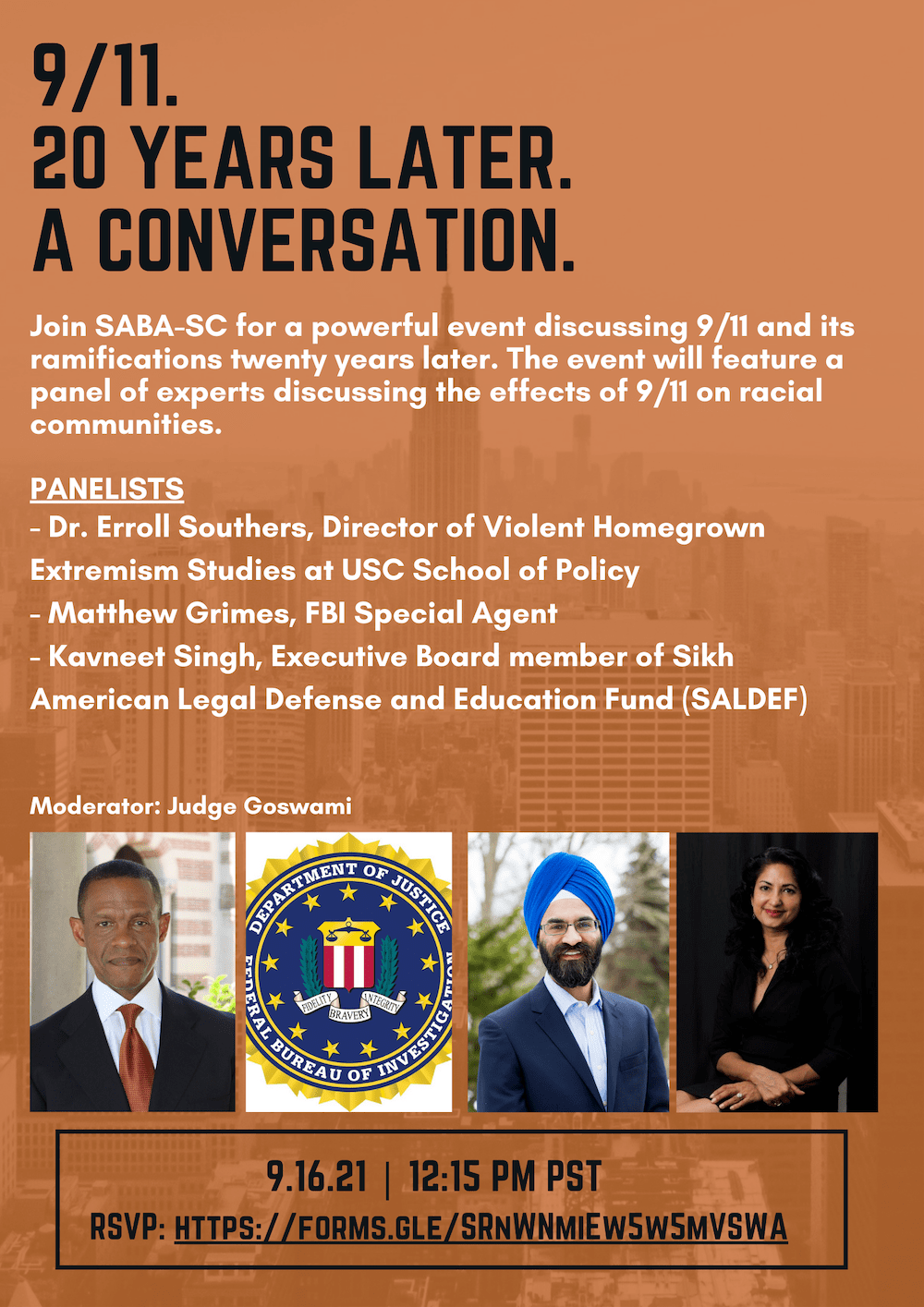 9/11. 20 Years Later, A Conversation - 9/16/21, 12:1 PM PST