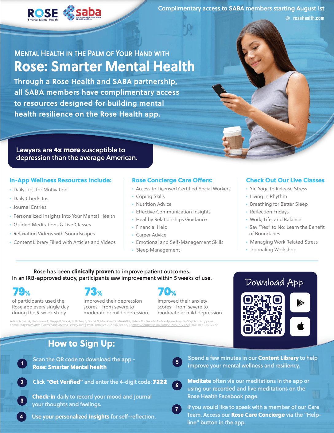 SABA-NA Rose Health App Flyer
